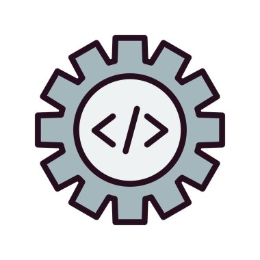 Kod İyimserleştirme basit simge, vektör illüstrasyonu