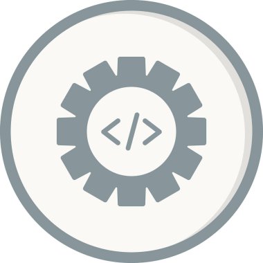 Kod İyimserleştirme basit simge, vektör illüstrasyonu