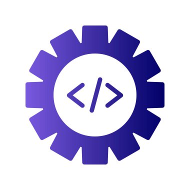 Kod İyimserleştirme basit simge, vektör illüstrasyonu