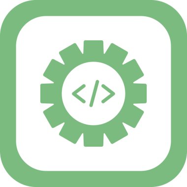 Kod İyimserleştirme basit simge, vektör illüstrasyonu