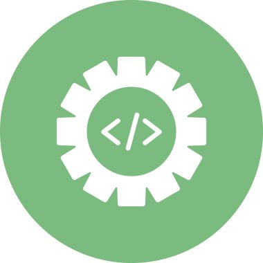 Kod İyimserleştirme basit simge, vektör illüstrasyonu