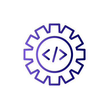 Kod İyimserleştirme basit simge, vektör illüstrasyonu