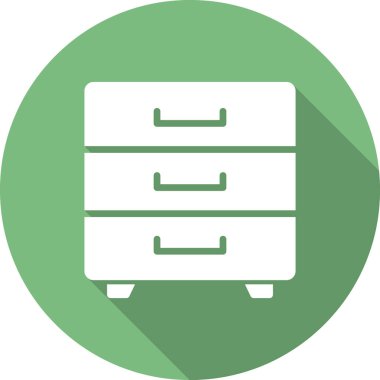 Çekmece basit simgesi, vektör illüstrasyonu