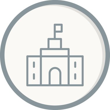 Elçilik basit simgesi, vektör illüstrasyonu