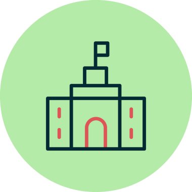 Elçilik basit simgesi, vektör illüstrasyonu