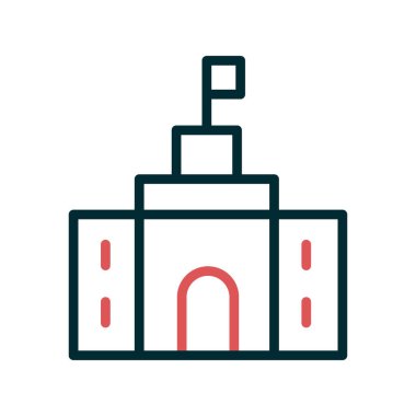 Elçilik basit simgesi, vektör illüstrasyonu