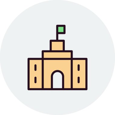 Elçilik basit simgesi, vektör illüstrasyonu