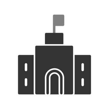 Elçilik basit simgesi, vektör illüstrasyonu