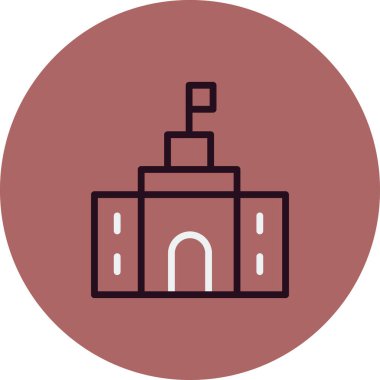 Elçilik basit simgesi, vektör illüstrasyonu