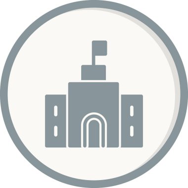 Elçilik basit simgesi, vektör illüstrasyonu