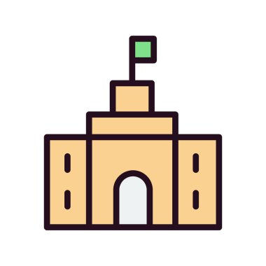 Elçilik basit simgesi, vektör illüstrasyonu