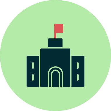 Elçilik basit simgesi, vektör illüstrasyonu