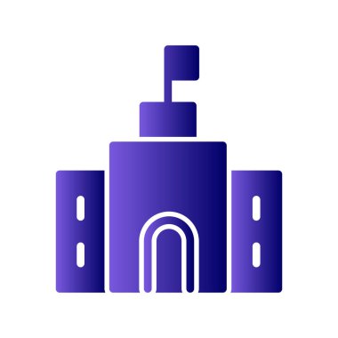 Elçilik basit simgesi, vektör illüstrasyonu