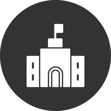 Elçilik basit simgesi, vektör illüstrasyonu