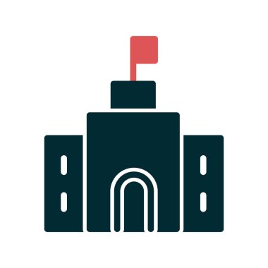 Elçilik basit simgesi, vektör illüstrasyonu