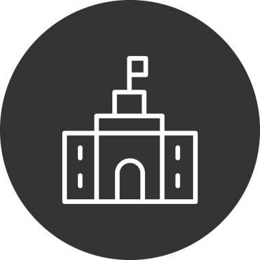 Elçilik basit simgesi, vektör illüstrasyonu