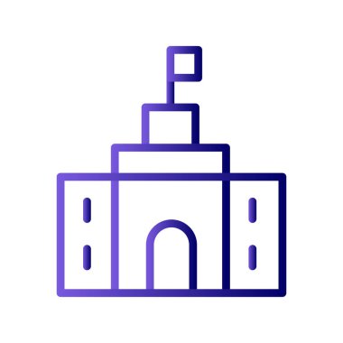 Elçilik basit simgesi, vektör illüstrasyonu