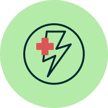 Enerji basit simgesi, vektör illüstrasyonu