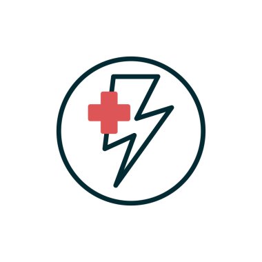 Enerji basit simgesi, vektör illüstrasyonu