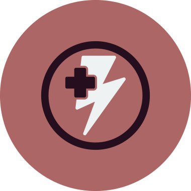 Enerji basit simgesi, vektör illüstrasyonu