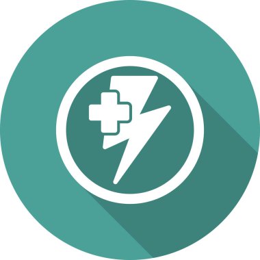 Enerji basit simgesi, vektör illüstrasyonu