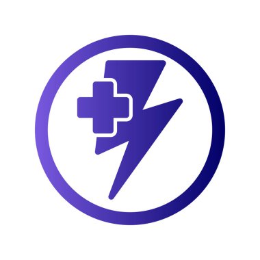 Enerji basit simgesi, vektör illüstrasyonu