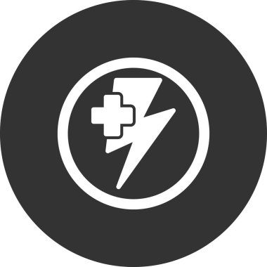 Enerji basit simgesi, vektör illüstrasyonu