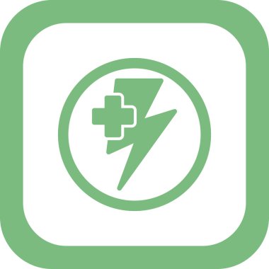 Enerji basit simgesi, vektör illüstrasyonu