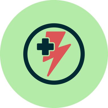 Enerji basit simgesi, vektör illüstrasyonu