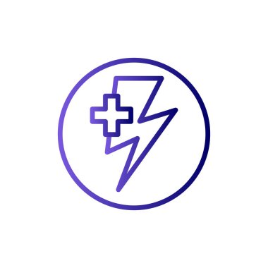 Enerji basit simgesi, vektör illüstrasyonu