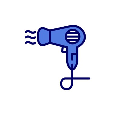 Saç Kurutma basit simgesi, vektör illüstrasyonu