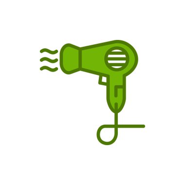 Saç Kurutma basit simgesi, vektör illüstrasyonu