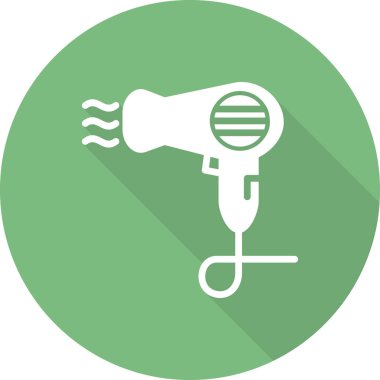 Saç Kurutma basit simgesi, vektör illüstrasyonu