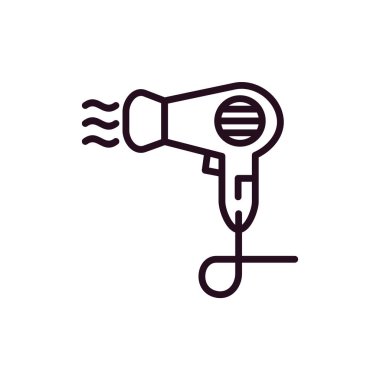 Saç Kurutma basit simgesi, vektör illüstrasyonu