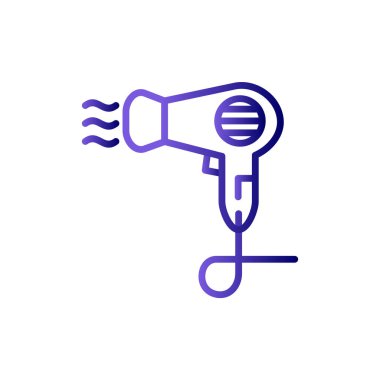 Saç Kurutma basit simgesi, vektör illüstrasyonu