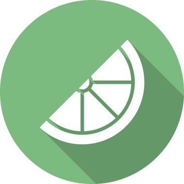 Limonun Dilimi basit simge, vektör illüstrasyonu