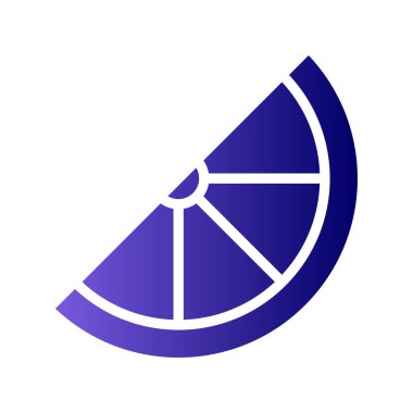 Limonun Dilimi basit simge, vektör illüstrasyonu