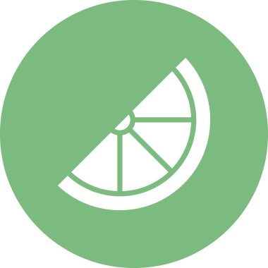 Limonun Dilimi basit simge, vektör illüstrasyonu