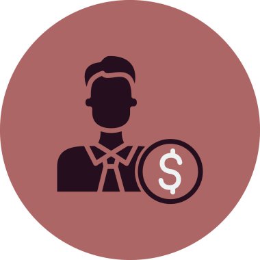 Yatırımcı basit simgesi, vektör illüstrasyonu