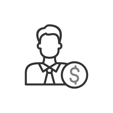 Yatırımcı basit simgesi, vektör illüstrasyonu