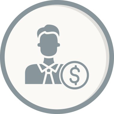 Yatırımcı basit simgesi, vektör illüstrasyonu