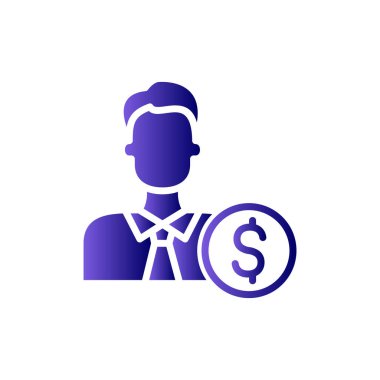 Yatırımcı basit simgesi, vektör illüstrasyonu