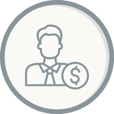 Yatırımcı basit simgesi, vektör illüstrasyonu