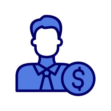 Yatırımcı basit simgesi, vektör illüstrasyonu