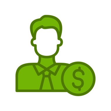 Yatırımcı basit simgesi, vektör illüstrasyonu