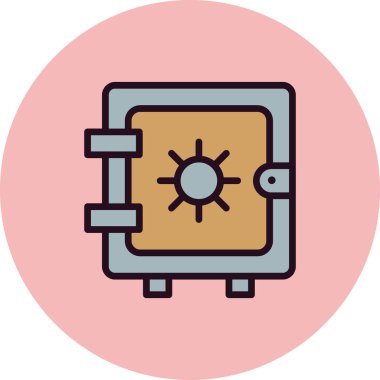 Dolap simgesi, vektör illüstrasyonu