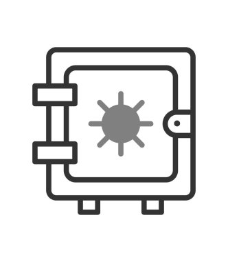 Dolap simgesi, vektör illüstrasyonu