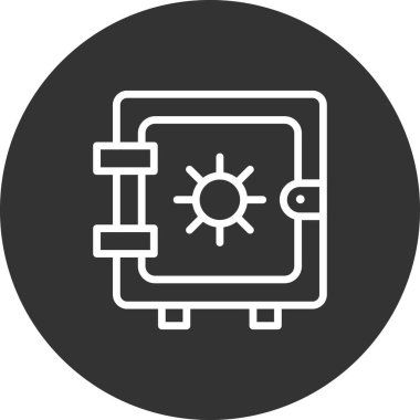 Dolap simgesi, vektör illüstrasyonu