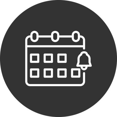 Bildirim basit simgesi, vektör illüstrasyonu