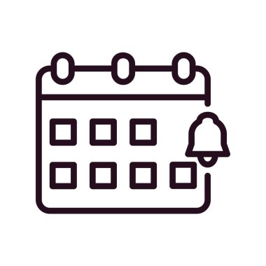 Bildirim basit simgesi, vektör illüstrasyonu